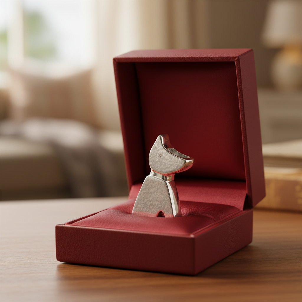 Handgemaakte dieren assieraad hanger van 925 Sterling zilver met matte afwerking