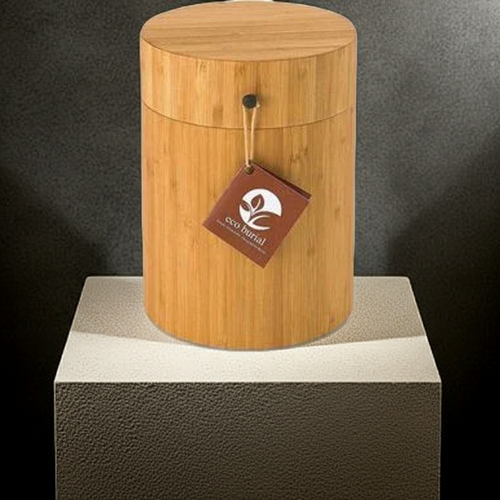 Bamboe urn natuurlijk duurzaam sterk en biologisch afbreekbaar