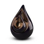 Keramische mini urn Celest met druppelvorm en duo-concept