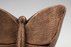 Keramische mini urn Mariposa met bronzen vlindermotief
