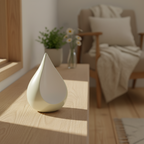 Metalen mini urn glanzend messing met traanvorm