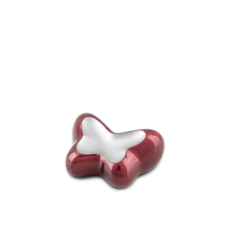 Metalen keepsake urn messing met vlindermotief