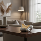 Metalen keepsake urn zilver met subtiel vlindermotief