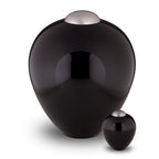 Metalen keepsake urn Onyx zwart met elegant ontwerp