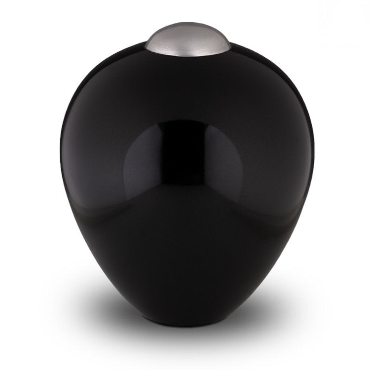 Metalen urn Onyx zwart met elegant design Amore