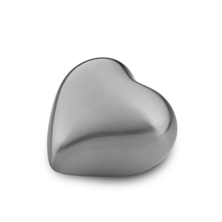 Metalen keepsake urn messing in hartvorm