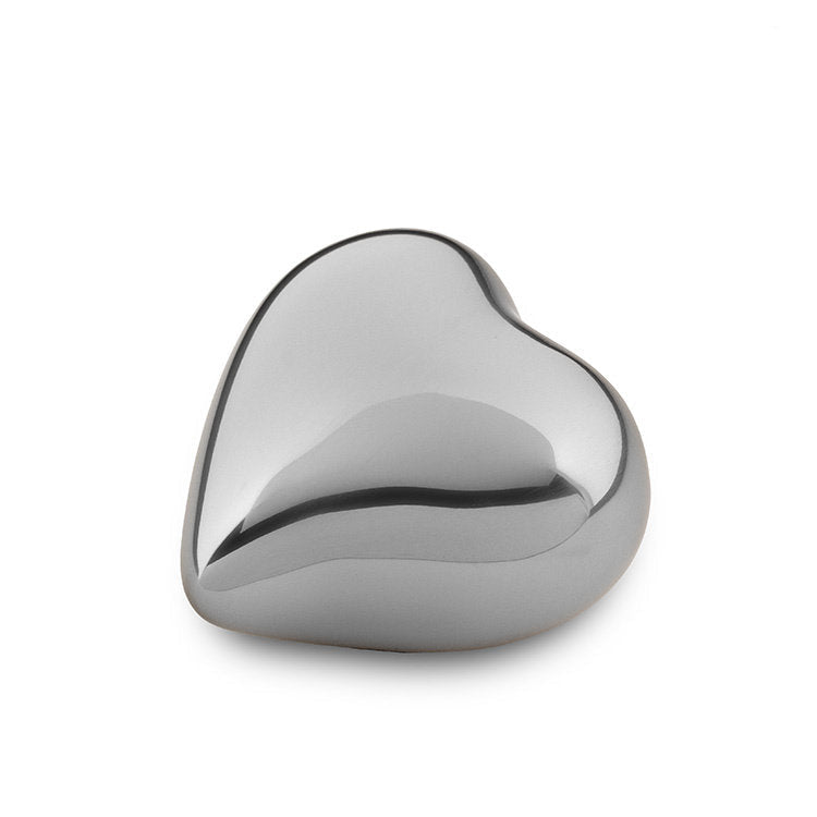 Messing keepsake urn in hartvorm met zachte afwerking