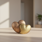 Keramische urn medium bronskleur handgemaakt