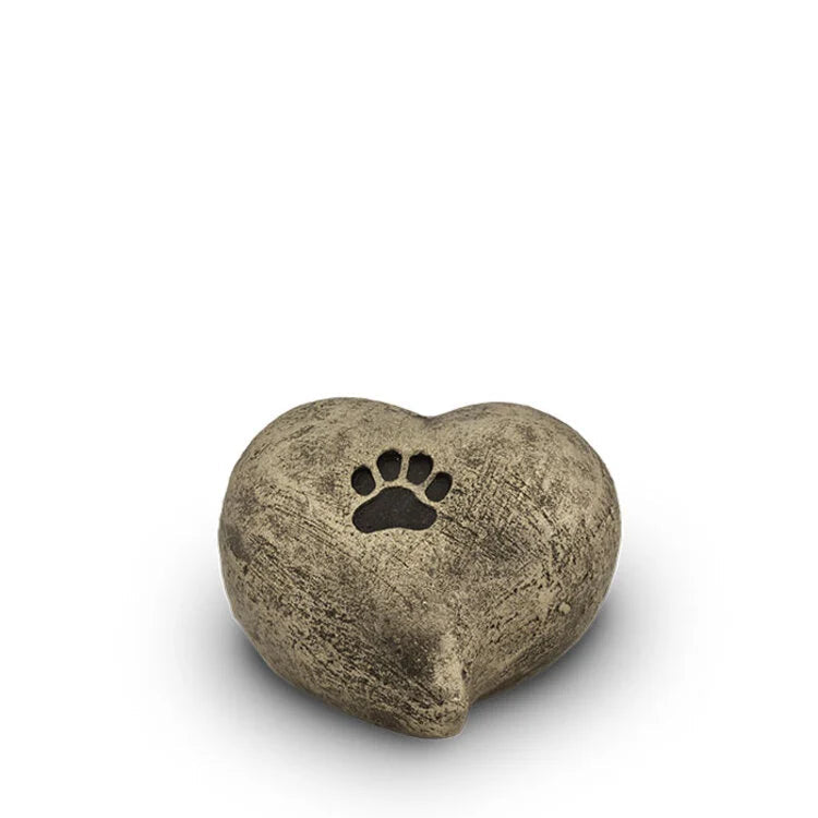 Keramische urn champagne zwart klein troosturntje