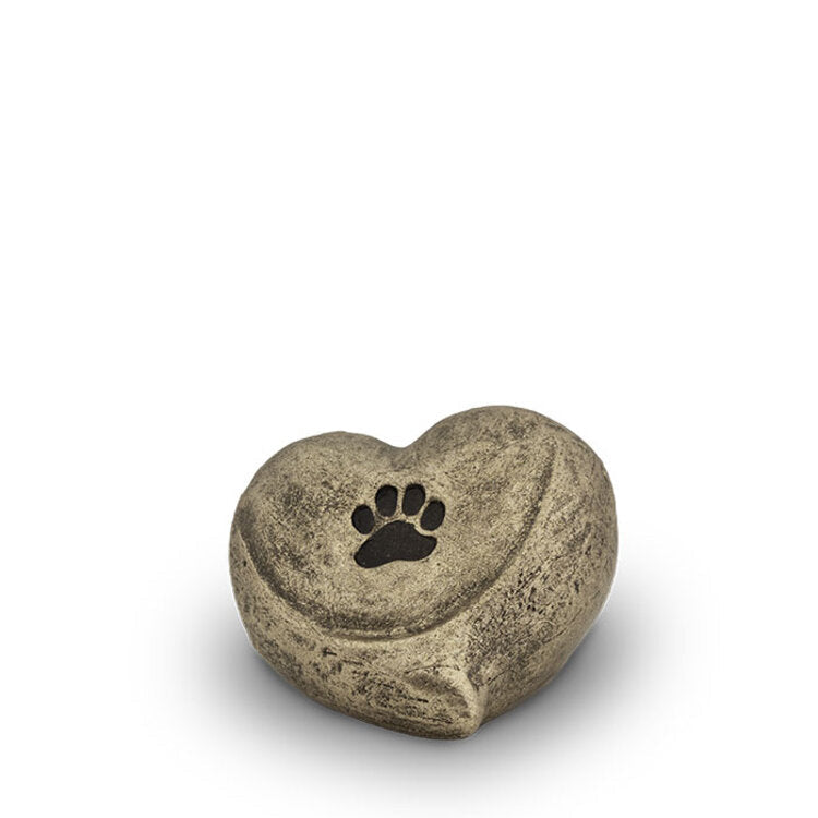 Keramische urn zwart champagnekleur herinnering huisdier