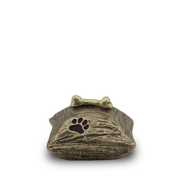 Keramische urn zwart goud champagnekleuren troosturn