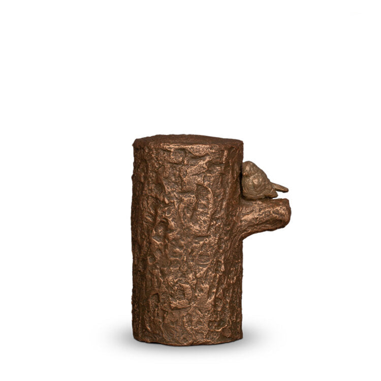 Keramische urn bronskleur Levensboom