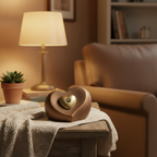 Keramiek urn Dier bronskleur kunstzinnig design