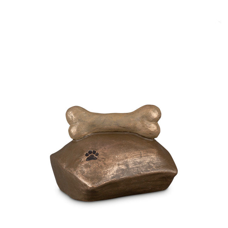 Keramiek urn Dier bronskleur verfijnde details