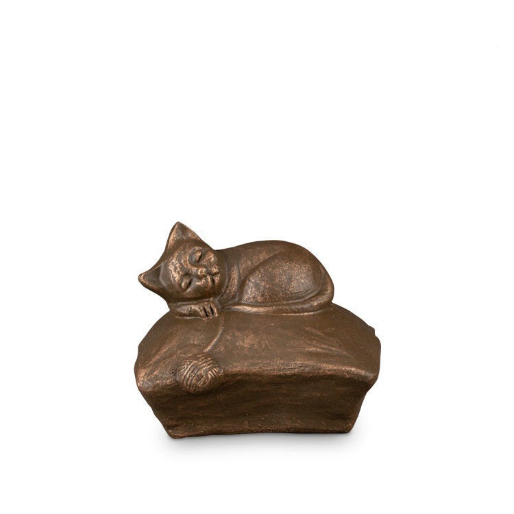 Keramiek urn Dier bronskleur modern design