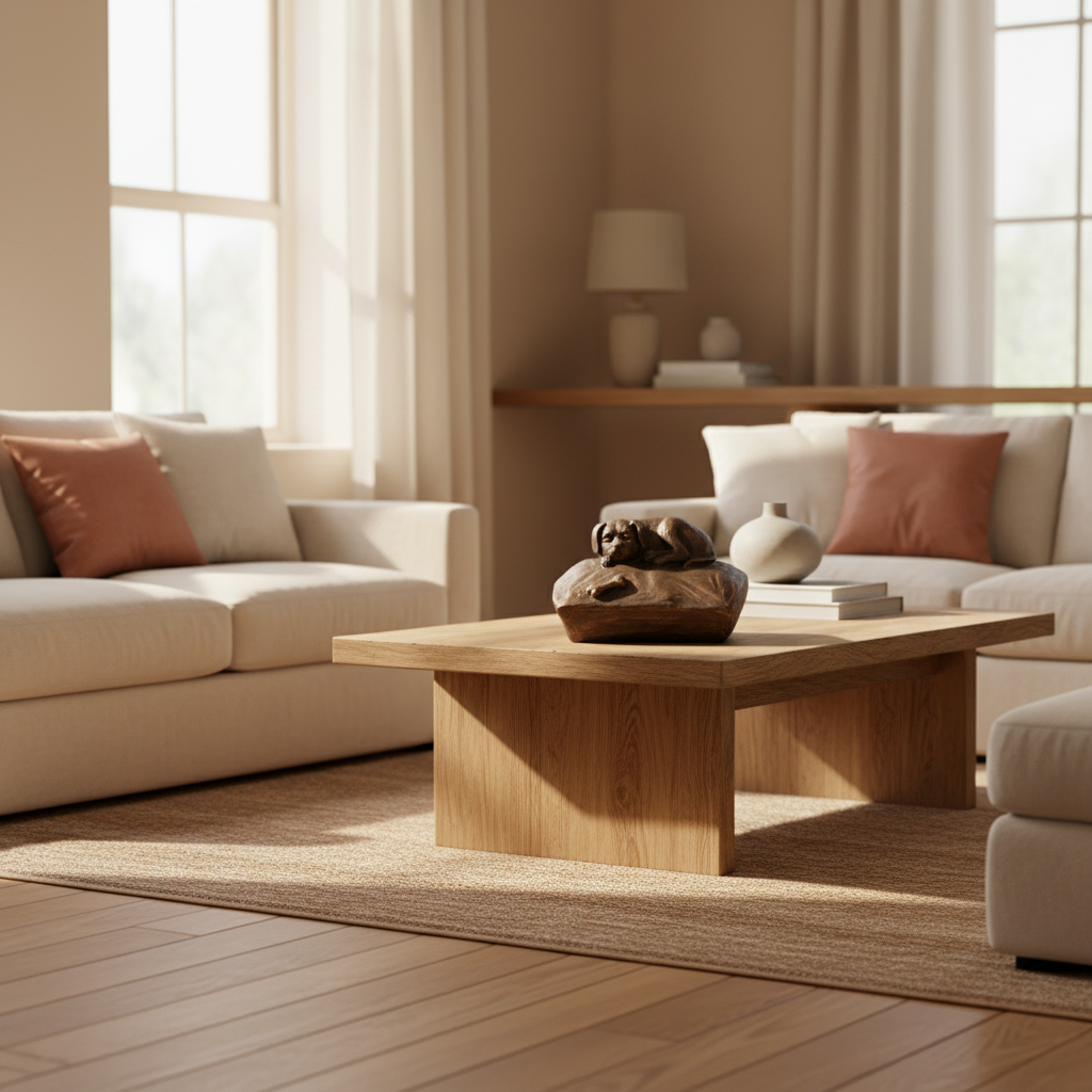 Keramiek urn Dierenurn bronskleur mat elegant model