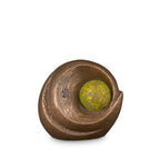 Keramiek urn Dierenurn brons en geel mat uniek design