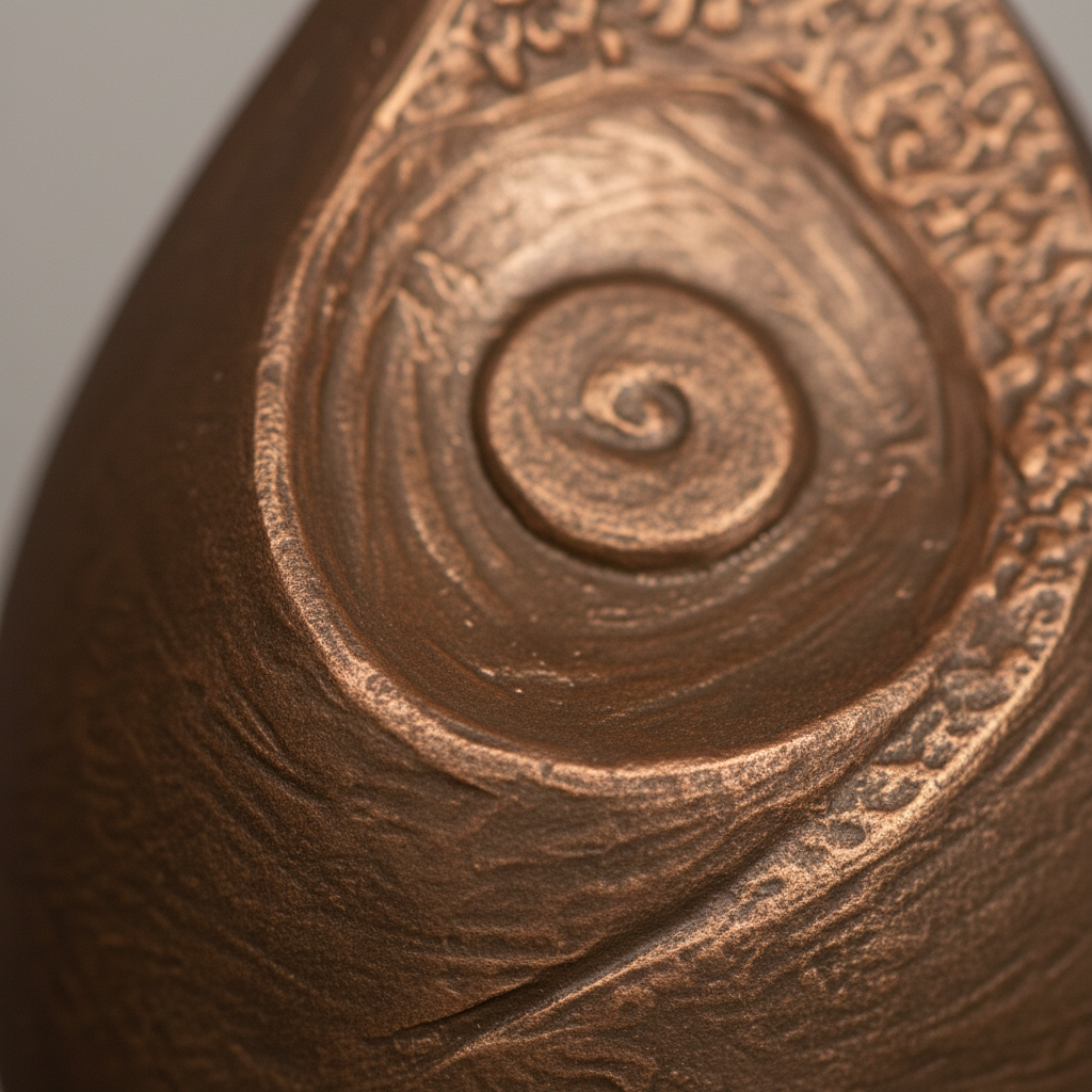 Keramische urn goud bronskleur met dierfiguur kunstzinnig