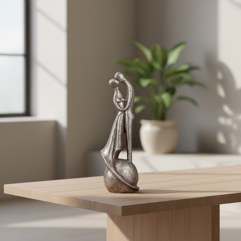 Keramische urn zilverkleur I loved and lost you