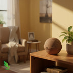 Biologische urn donkerbruin met matte afwerking natuurvriendelijk