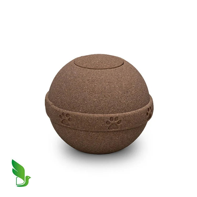 Biologische urn donkerbruin met matte afwerking natuurvriendelijk