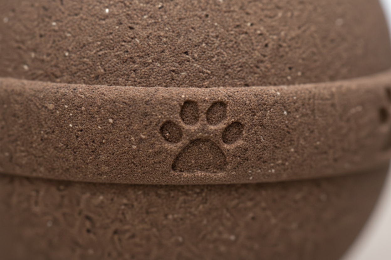 Biologische urn donkerbruin met matte afwerking natuurvriendelijk