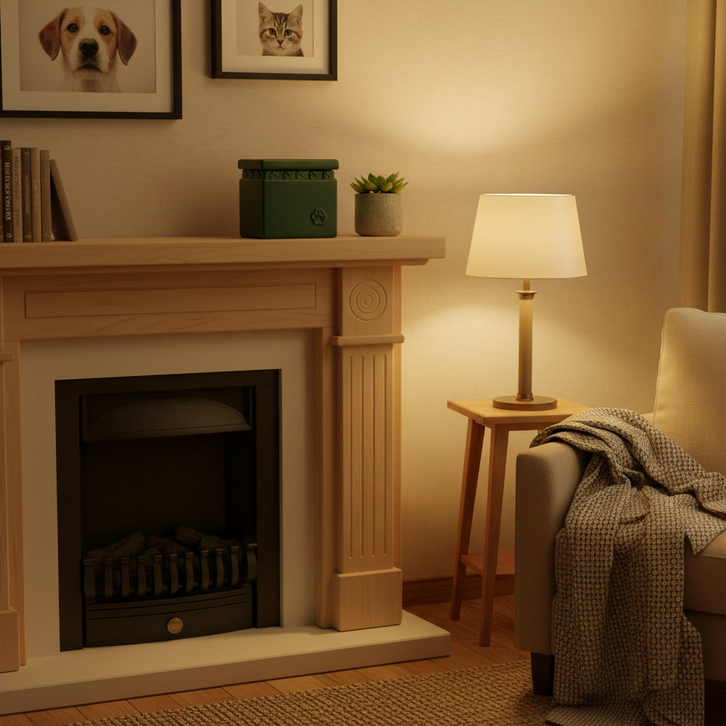 Biologische urn mosgroen mat handgemaakt duurzaam natuur