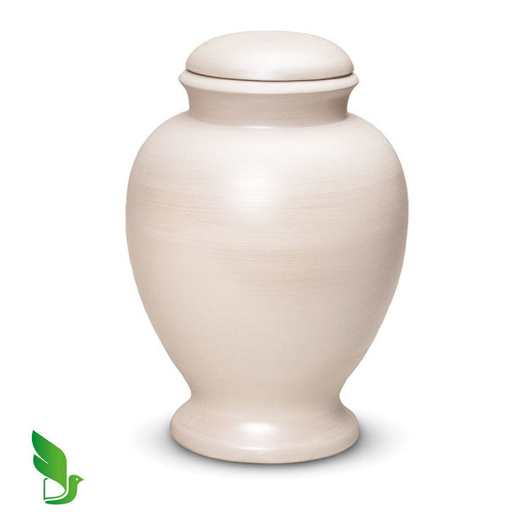 Biologische urn naturel eco design met GreenLeave keurmerk