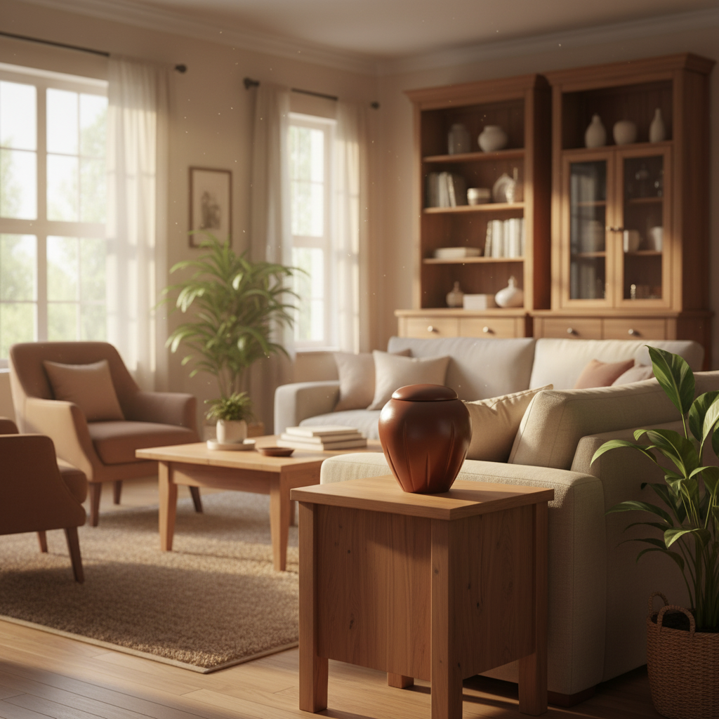 Biologische urn naturel handgemaakt met GreenLeave keurmerk