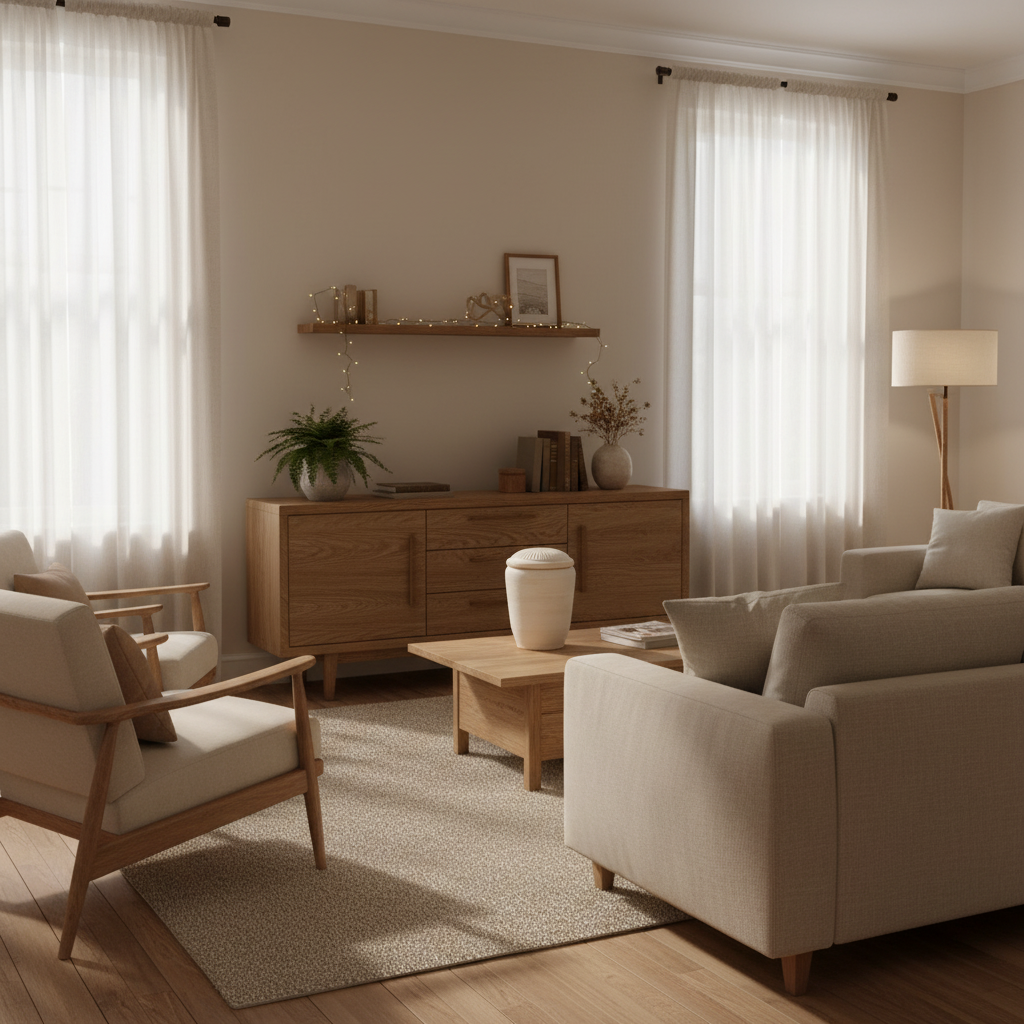 Biologische urn naturel handgemaakt met GreenLeave keurmerk duurzaam