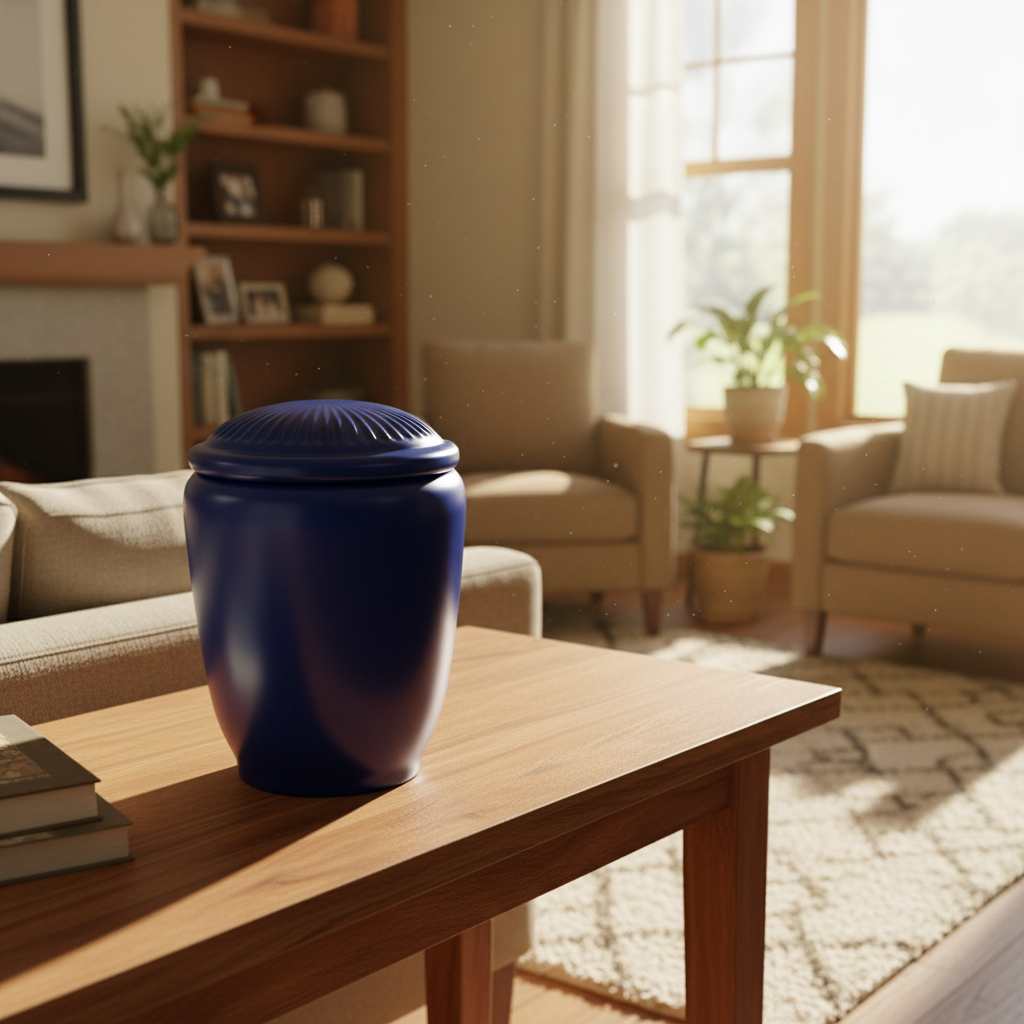 Biologische urn naturel handgemaakt duurzaam met GreenLeave keurmerk