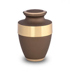 Metalen urn mat zilver met verfijnde afwerking