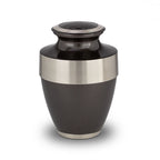 Metalen urn mat zilver met hoogwaardige afwerking