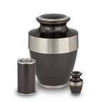 Metalen keepsake urn zilver mat, ambachtelijk gemaakt