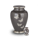 Metalen keepsake urn ambachtelijk zilver mat