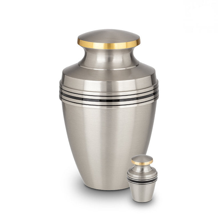 Metalen urn messing met hoogwaardige afwerking