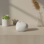 Dieren urn metaal wit en zilver hartvorm keepsake