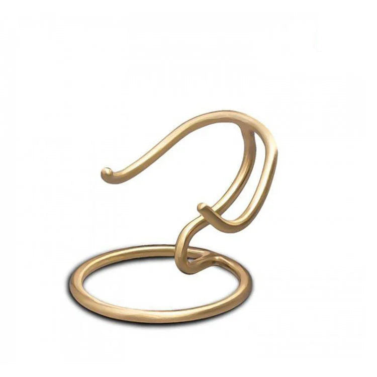 Goudkleurige messing standaard voor keepsake hart of ster