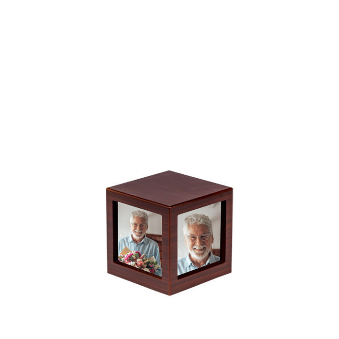 MDF Hout Naturel Medium Urn met Fotokader