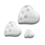 Metaal dieren keepsake hart wit en zilverkleur glanzend personaliseerbaar