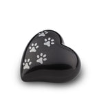 Metaal dieren keepsake hart antracietgrijs en zilverkleur glans klein en persoonlijk