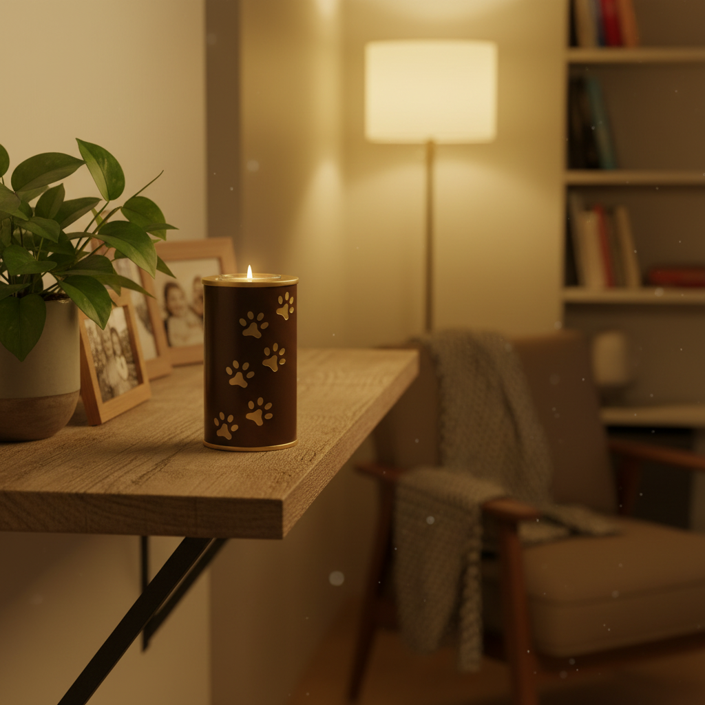 Metaal dieren kaarshouder donkerbruin goudkleur glans