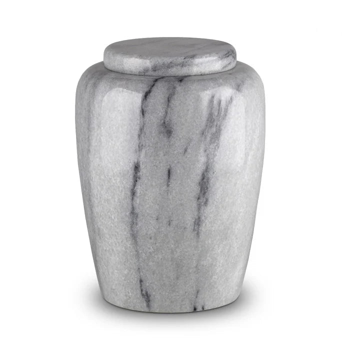 Marmeren urn natuursteen uniek patroon en natuurlijk karakter