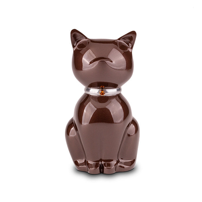 Metaal dierenurn Nuna bruin glans design