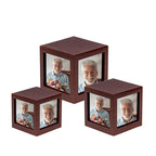 MDF Hout Naturel Mini Urn met Fotokader