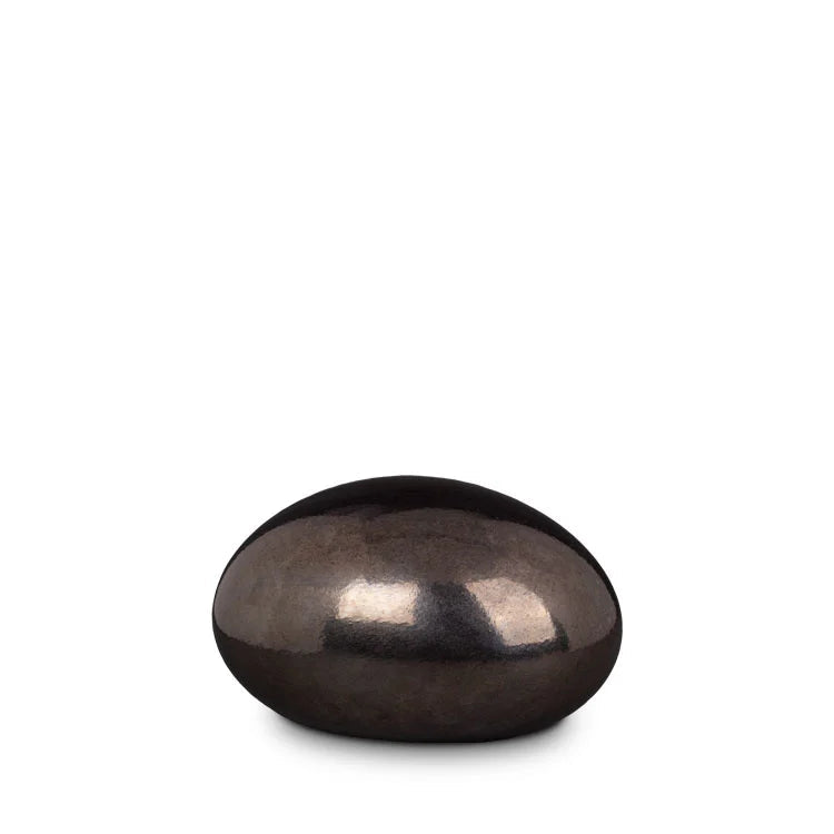 Kristalglas Transparant Medium Urn met Lava Stone en RVS-sluiting