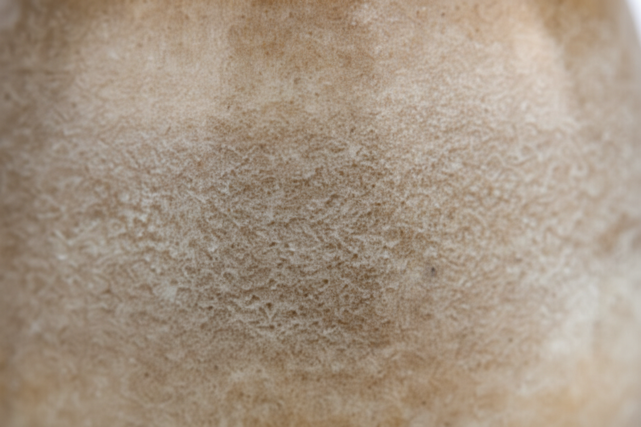 Keramische urn Sandy White beige met ovale vorm