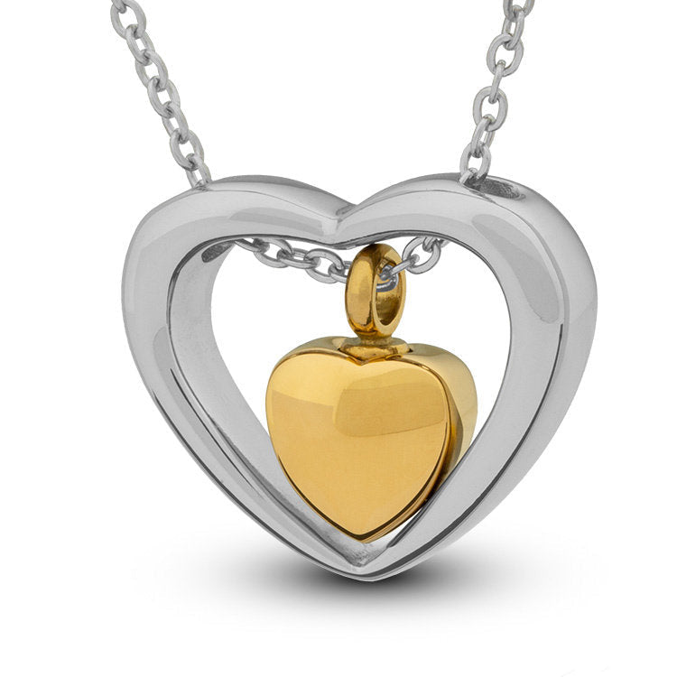 RVS assieraad hartvorm goud zilver Amare hanger