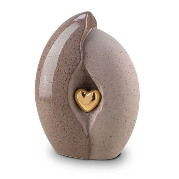 Keramische urn met kleurrijke emaille afwerking