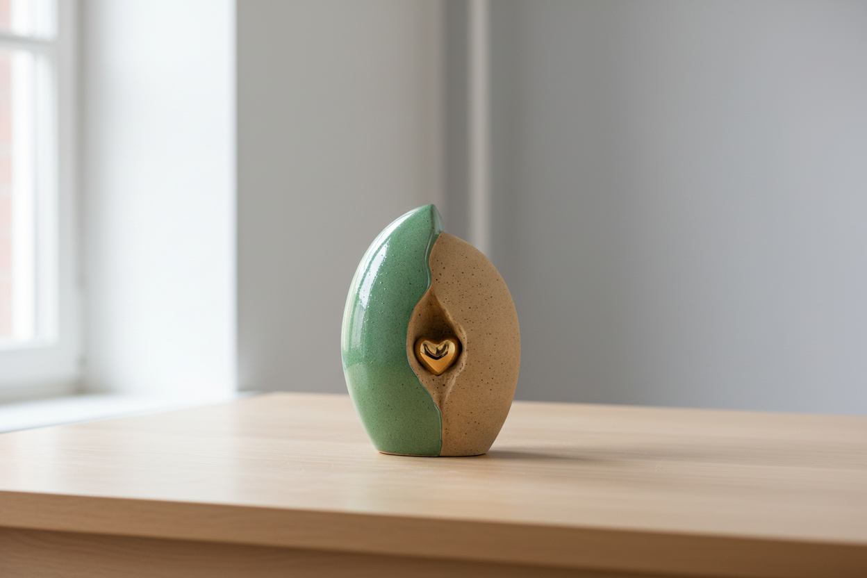 Keramische urn van hoogwaardige klei